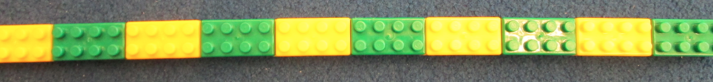 yellow-green lego pattern
